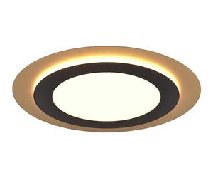 TRIO Morgan 641519280 LED Ceiling Light, Matt Black/Gold Metal, Acrylic, 46 Watt LED Included, Remote Control