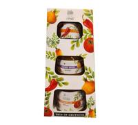 Trio of Chutneys Gift With Tomato & Chilli, Chunky Onion and Cheeseboard Flavours in Glass Jars, Perfect for Sharing, Cheese Boards and Savoury Meals
