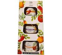 Trio of Chutneys Selection 3x Jars Hot & Spicy Tomato Chunky Onion Mixed Fruit Vegetable Preserves Ideal for Cheese Boards Snacks Cooking Gifting