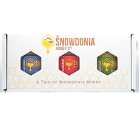 Trio of Snowdonia Honey from the Mountains of Wales | Direct from the Beekeeper (Wildflower | HEATHER BLEND | Soft Set) | Three Gift Pack