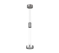 Trio, Pendant Light, Franklin incl. 1 x LED,SMD,9,0 Watt,3000K,1050 Lm. Plastic, White, Body: Aluminium, Matt Nickel Ø:14 cm, H:150 cm,IP20,