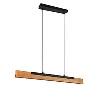 Trio, Pendant light, Kerala incl. 1 x LED,SMD,25,0 Watt,3000K,3000 Lm. Plastic, White, Body: Metal, matt black L:90 cm, L:8 cm, H:150 cm 4-level touch switch,IP20,Height adjustable