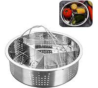 Trio Separator Set Stainless Steel Steamer Basket Rack Durable Cooker Accessories Fast Steaming Grid Basket Divider for Vegetables Cooking