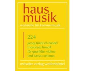 Trio sonata B minor op. 2,1b HWV 386b 224 Score and parts flute, violin (2 violi