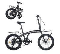 TRIOBLADE 20 Inch Folding Bike for Adult 7-Speed Shimano Drivetrain Folding Bicycle Lightweight Aluminium Frame Disc Brake Foldable Bikes for Women Men (BlackGrey with Rack)