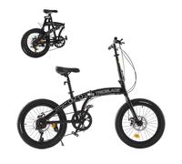 TRIOBLADE 20 Inch Folding Bike for Adult 7-Speed Shimano Drivetrain Folding Bicycle Lightweight Aluminium Frame Disc Brake Foldable Bikes for Women Men (Black & Grey)