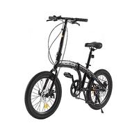 TRIOBLADE 20 Inch Folding Bike for Adult 7-Speed Shimano Drivetrain Folding Bicycle Lightweight Aluminium Frame Disc Brake Foldable Bikes for Women Men (BlackGrey)