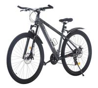 TRIOBLADE 24/26/27.5/29 Inch Mountain Bike 21 Speeds Bike 17.5 Inch Lightweight Aluminium Frame Bicycle for Adult Men Women, Lockout Suspension Fork, Dual Disc Brake (24inch, Grey)