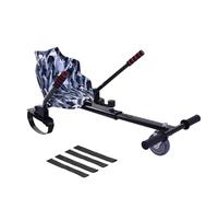 TRIOBLADE Hoverkart Galaxy Kart Attachment Adjustable Hoverboard Seat Go Kart Racer Frame Fits All Hoverboards Sizes - 6.5", 8" and 10",Pink/Blue/Purple (Camo Grey)