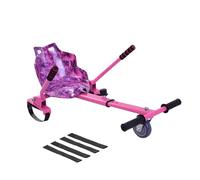 TRIOBLADE Hoverkart Galaxy Kart Attachment Adjustable Hoverboard Seat Go Kart Racer Frame Fits All Hoverboards Sizes - 6.5", 8" and 10",Pink/Blue/Purple (Galaxy Pink)