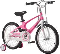 TRIOBLADE Kids Bike 14 16 18 Inch Blue & Pink Children Bicycle Gift for Boys Girls Ages 2-9 Years with Stabilizers, Bell and Double Brakes Freestyle Children Bike (Pink, 16")