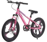 TRIOBLADE Kids Bike 20" Wheels Mountain Bike for Boys and Girls For 6-12 Year Old High Performance Bicycle For Any Terrain Versatile & Reliable Children’s Bike 20” Alloy Wheels & Steel Frame (Pink)