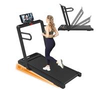 TRIOBLADE Treadmills Foldable 7% Incline 3 in 1 Treadmills Portable 2.5HP Motor Walking Pad with Handle Bar Indoor Running Machines with remote control LED Display 120KG Capacity (black)