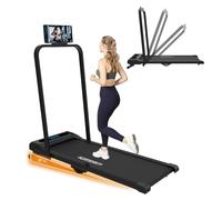 TRIOBLADE Treadmills Foldable 7% Incline Under Desk Walking Pad Treadmills 1-6KM/H 2.5HP Motor Folding Walking Pad W/Remote Control LED Display Portable Indoor Running Machines 100KG Capacity (black)