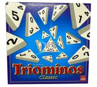 Triominos Classic: The Original Triangular Domino Game | Three-Sided Domino Fun for all the Family | For 2-4 Players | Ages 6+, Blue