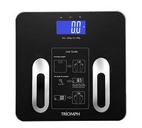Triomph Precision Body Fat Scale with Backlit LCD Digital Bathroom Scale for Body Weight Body FatWaterMuscleBMIBone Mass and Calorie10 User Recognition 400 lbs CapacityFat Loss MonitorBlack