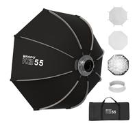 TRIOPO 55cm 21.6inch Octagonal Softbox Quick Release Bowens Mount Softbox | Umbrella Softbox with Honeycomb Grid & 2 Diffusers, Studio Light Box for Portrait Photography,Living Streaming,Tiktok,Studio