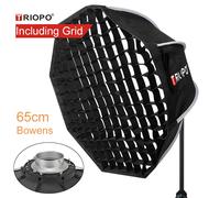Triopo 65cm Photo Bowens Mount Softbox w/ Honeycomb Grid Portable Outdoor Octagon Umbrella Soft Box for Video Studio Godox K2-65-Grid-with-S2