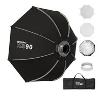 TRIOPO 90cm 35.4inch Octagonal Softbox Quick Release Bowens Mount Softbox | Umbrella Softbox with Honeycomb Grid & 2 Diffusers, Studio Light Box for Portrait Photography,Living Streaming,Tiktok,Studio