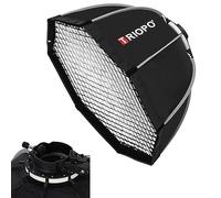 Triopo KX120 Soft Box 47.2In/120Cm Softbox With Honeycomb Grid, Octagon Umbrella Photography Softbox for Godox V1 Ad200Pro Round Head Flash Speedlite Speedlight Soft Box Light Diffuser