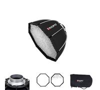 Triopo Softbox 21.6in/55cm Octagon Soft Boxes with Honeycomb Grid, Quick Release Bowen Mount Umbrella Photography Softbox Modifier Light Diffuser for Bowen Mount Monilight LED Video Light (K2-55)