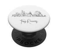 Trios-Rivieres Skyline Quebec Travel Souvenirs Cityscape PopSockets Adhesive PopGrip