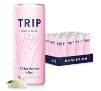 TRIP Calm Magnesium Drink, Alcohol Free Mocktail, Elderflower Mint, 12pack