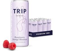 TRIP CBD Drink, Sparkling Raspberry Orange Blossom, 10mg CBD Fizzy Drink, Low Calorie, Vegan (Pack of 12 x 250ml)