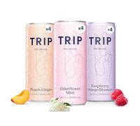 TRIP CBD Sparkling Drink, Low Calorie, Vegan, Mixed Pack, 12 pack