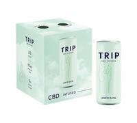 Trip Lemon & Basil CBD Infused Sparkling Water, 4 x 250ml