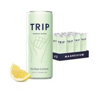TRIP Mindful Blend - Sicilian Lemon Sparkling Drink with 120mg Magnesium + Lion’s Mane + Chamomile + Lemon Balm. Low Calorie, No Added Sugar and Vegan (Pack of 12 x 250ml)