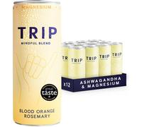 TRIP Mindful Blends - Blood Orange & Rosemary Sparkling drink with Magnesium Citrate + Ashwagandha + Lion?s Mane + L-theanine. Low Calorie and Vegan