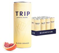 TRIP Mindful Blends Blood Orange Sparkling drink with 120MG Magnesium, Chamomile, Lemon Balm. Low Calorie, No Added Sugar & Vegan Pack of 12 x 250ml