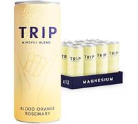 TRIP Mindful Blends - Blood Orange Sparkling drink with 120MG Magnesium + Lion’s Mane + Chamomile + Lemon Balm. Low Calorie, No Added Sugar and Vegan (Pack of 12 x 250ml)