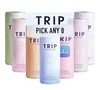 TRIP Mindful Blends Drinks (Pick any 8 x 250ml), Sparkling Mixed Pack Fizzy Drink, Low Calorie, Vegan 1440MG Magnesium + Lion’s Mane + Chamomile