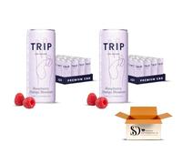 TRIP Mindful Blends Variety Pack Sparkling Drinks 12 x 250ml - Magnesium, Lion’s Mane, Chamomile & Lemon Balm - Low Calorie, No Added Sugar (24. x 250ml, Raspberry Orange CBD 24x250ml)