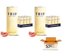 TRIP Mindful Blends Variety Pack Sparkling Drinks 12 x 250ml - Magnesium, Lion’s Mane, Chamomile & Lemon Balm - Low Calorie, No Added Sugar (24. x 250ml, Blood Orange 24 x 250ml)