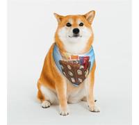 Trip to London Pattern Dog Bandanas, Comfortable Cotton Triangle Bibs Scarfs for Dogs Or Cats, Cute Pet Kerchief for Small Medium Large Dogs-Large