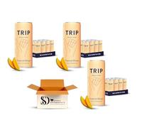 TRIP Tropical Mango Sparkling Drink 250ml (Pack of 36) - - 120mg Calming Magnesium Citrate with Lion’s Mane, Chamomile & Lemon Balm - Low Calorie, No Added Sugar Vegan Relax Drink