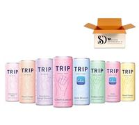 TRIP Variety Pack Sparkling Drinks 12 x 250ml | 6 Flavours | CBD Infused & Functional Blend with Magnesium, Lion’s Mane, Chamomile & Lemon Balm | Low Calorie Vegan Beverages