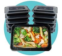 Triplast 10 x Meal Prep Containers (1 Compartment, 28oz) - Microwave, Freezer & Dishwasher Safe - BPA Free, Reusable, Leakproof & Stackable Food Storage Takeaway Boxes for Home, Office & School Use