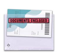 Triplast 100 x A6 Printed Document Enclosed Wallet (158 x 110 mm) | Peel & Seal Clear Plastic Envelopes/Sleeves/Pockets/Wallets | Attach Invoices, Packing Lists & Delivery Notes to Parcels