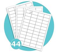 Triplast 100 x Multipurpose A4 Label Sheets - 44 Labels Per Sheet (48 x 25mm Each) - Easy Peel White Labels for Inkjet & Laser Printer - Address Labels, Shipping Labels, File Labels, DIY Stickers