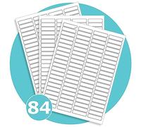 Triplast 100 x Multipurpose A4 Label Sheets - 84 Labels Per Sheet (46 x 11mm Each) - Easy Peel White Labels for Inkjet & Laser Printer - Address Labels, Shipping Labels, File Labels, DIY Stickers