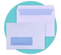 Triplast 250 x C6 Window Self Seal Security Envelopes (Size: 114x162mm) | Address Window, Self Sealing & Printer Safe Mailing Paper Envelopes | Ideal for Everyday Home, Office & Commercial Use