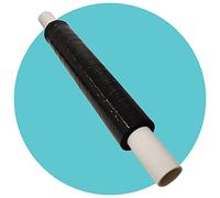 Triplast 400mm Extended Core Black Pallet Stretch Wrap - Extra Long Rolls, 17mu Thick - Plastic Shrink Wrap & Industrial Cling Film for Removals & Warehouse Packaging Use (2 Rolls)