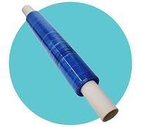 Triplast 400mm Extended Core Blue Pallet Stretch Wrap - Extra Long Rolls, 17mu Thick - Plastic Shrink Wrap & Industrial Cling Film for Removals & Warehouse Packaging Use (2 Rolls)