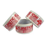 Triplast 48 mm x 66 m Caution Printed Low Noise Parcel Packing Tape (Pack of 6)