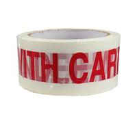 Triplast 48 mm x 66 m Handle with Care Printed Low Noise Parcel Packing Tape