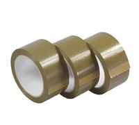 Triplast 48 mm x 66 m Heavy Duty Vinyl PVC Parcel Packing Tape - Buff Brown (Pack of 3)